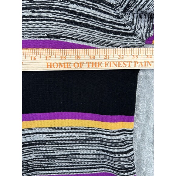 CHAUS New York Women’s L Open Front Cardigan Long Sleeve Striped Sweater Jacket - Picture 3 of 5